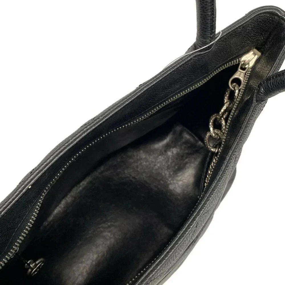 CHANEL Caviar Medallion Tote Black Calfskin Tote Bag - Picture 11 of 15